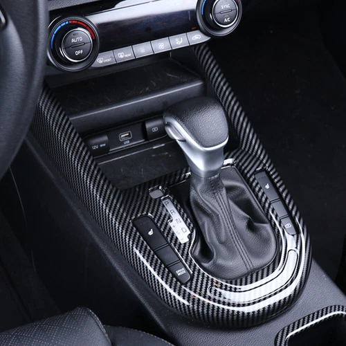 Panel de cambio de marchas interior de fibra de carbono ABS para Kia Forte K3 2019-2024 - Imagen 3 de 3