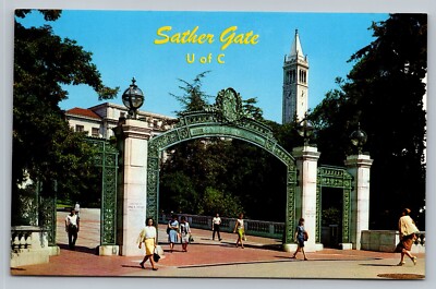 Main Entrance Sather Gate University Of California c1950 Vintage Postcard
