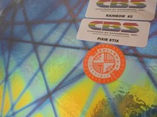 Dichroic Glass:CBS 90 COE Pixie Stix Pattern on Black - 3"Sq