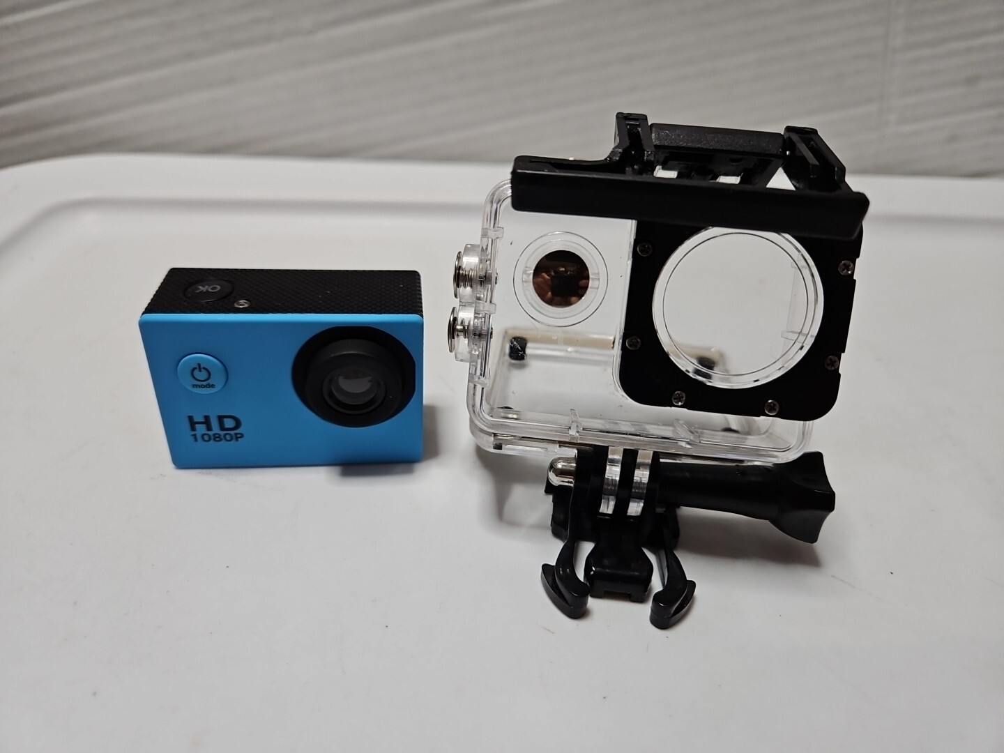 Action Camera 12MP Waterproof 30M Outdoor Sports Camera 1080P Full HD Untested-image