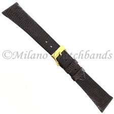 20mm Morellato Brown Genuine Java Lizard Flat Unstitched Tapered Watch Band 117
