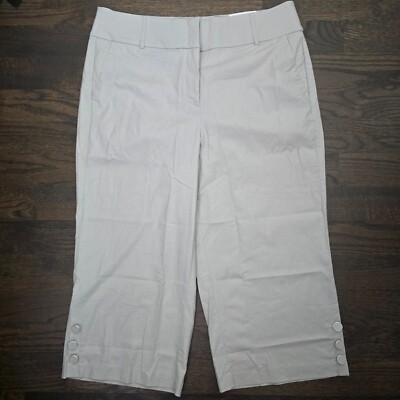 Lane Bryant The Laney Wide Leg Crop Pants Womens High Rise with Power Pockets 16