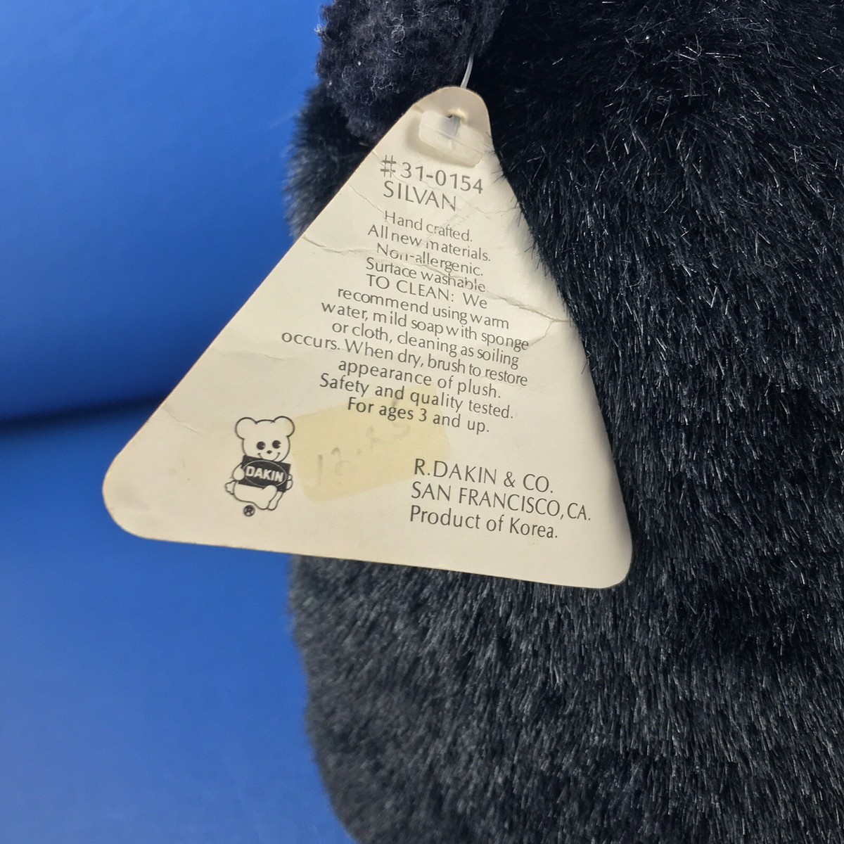 NEW 1980 RARE Vintage Dakin Black Kitty Cat Japan Artists Society