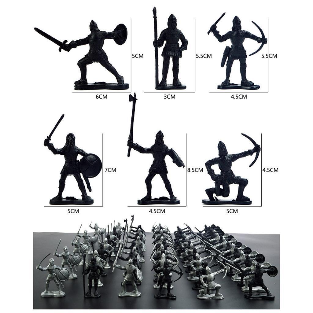 28-teiliges Ritter-Figuren-Set – Kleine Soldaten Mit Pferden, Aus Kunststoff, Für Sandkasten & Deko