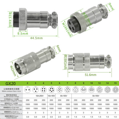 MECCANIXITY LP20 5 Pin Waterproof Connector, IP68 Circular Connectors Male Female - View #7