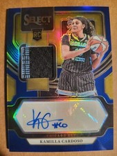 2024 Panini Select WNBA Kamilla Cardoso Patch RC Blue Auto Relic Materials #/49
