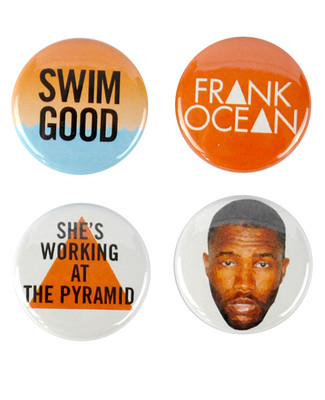 Frank Ocean inspired badges, swim good, channel orange,  nostalgia, ultra, pins