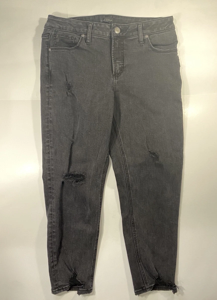 Silver avery skinny crop sale