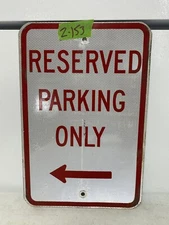 Street Traffic Road Sign Authentic Retired (Parking Permit Only) 12"X18" 2-153