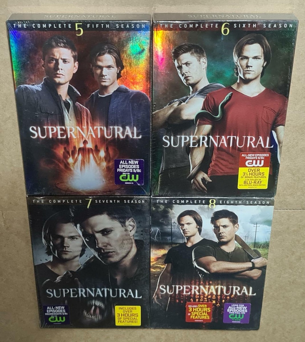 SUPERNATURAL COMPLETE SEASONS 5 6 7 & 8 BRAND NEW SEALED R1/4 DVD