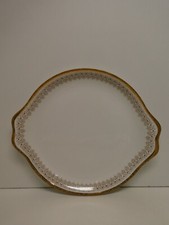 ROYAL ALBERT BURLINGTON GILT CAKE PLATE BONE CHINA PORCELAIN