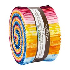 Kaufman Batik Fabric Strips Jelly Roll Rollup, Good Vibes, RU-959-40