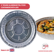 Aluminum Foil Round Trays With Lids - Air Fryer, Oven Safe, Baking,Free Delivery