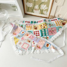 Triangle Bandana Lace Hair Scarf Floral Lace Headscarf Pastoral Style Sweet E