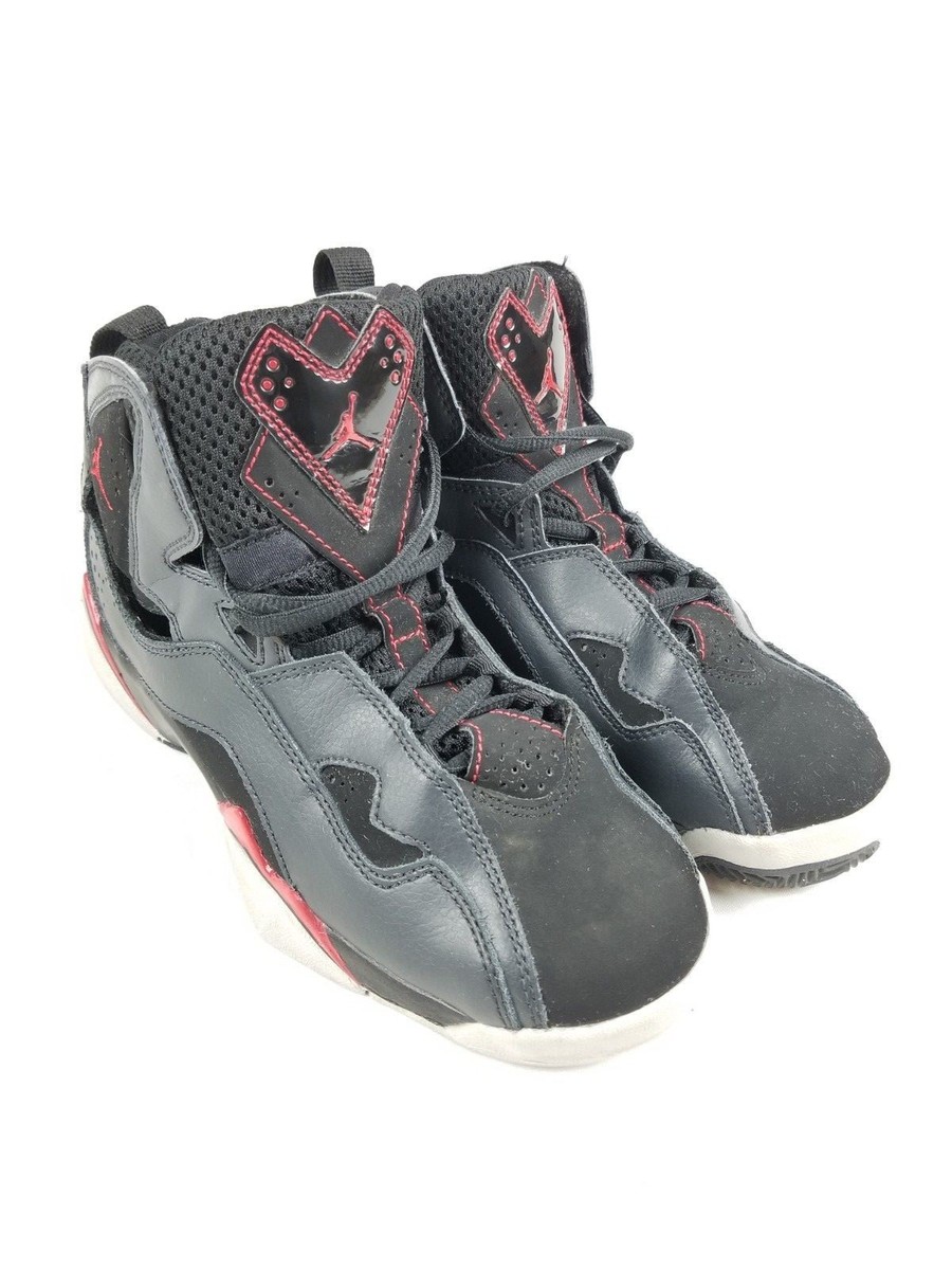 Nike Boys Sz Air Jordan True Flight Kids Black Gym Red Wolf Grey  343795-002