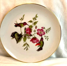 Bavaria Debra Birds Smooth Flowers Salad Plate Gold Edge 7 3/4 Granny-Core