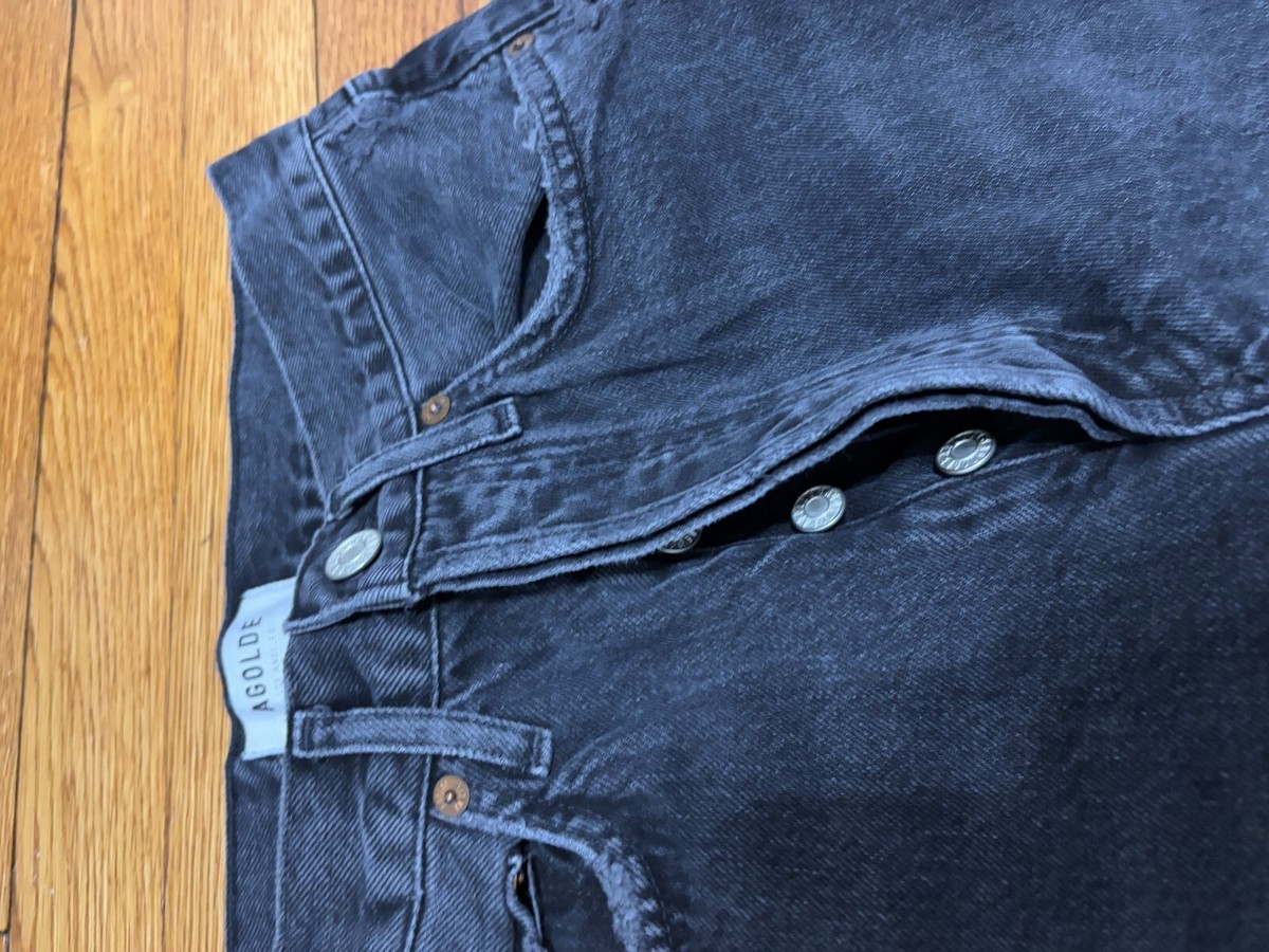 AGOLDE Jeans Womens Sz 25 90's Crop High Rise Black