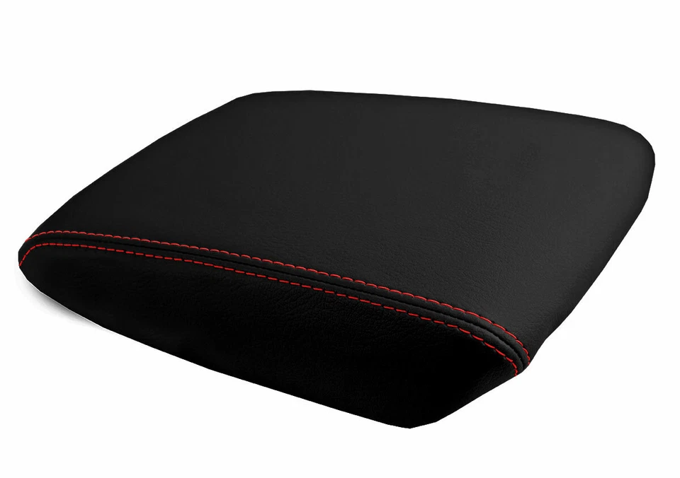 Tapa de consola cubierta de reposabrazos de cuero para Acura TL 2004-2008 puntada roja Foto 3 de 4