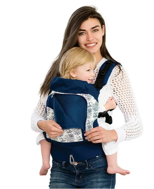 LILLEbaby 4 in 1 ESSENTIALS All Seasons Baby Carrier Blue Seven Seas 7-45 lbs