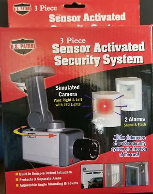 US Patrol Security System Simulated Camera Sensor Activated JB4935 Free Shipping
