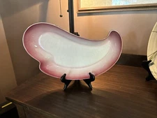 Los Angeles Potteries #410 Flamingo Pink Ceramic Vintage Bowl 1952 MCM USA 453U