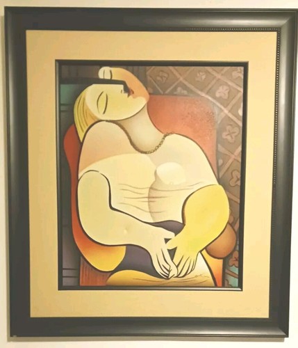 Cubist Portrait of a Woman" by C. Ryan 33 X 30 Frame