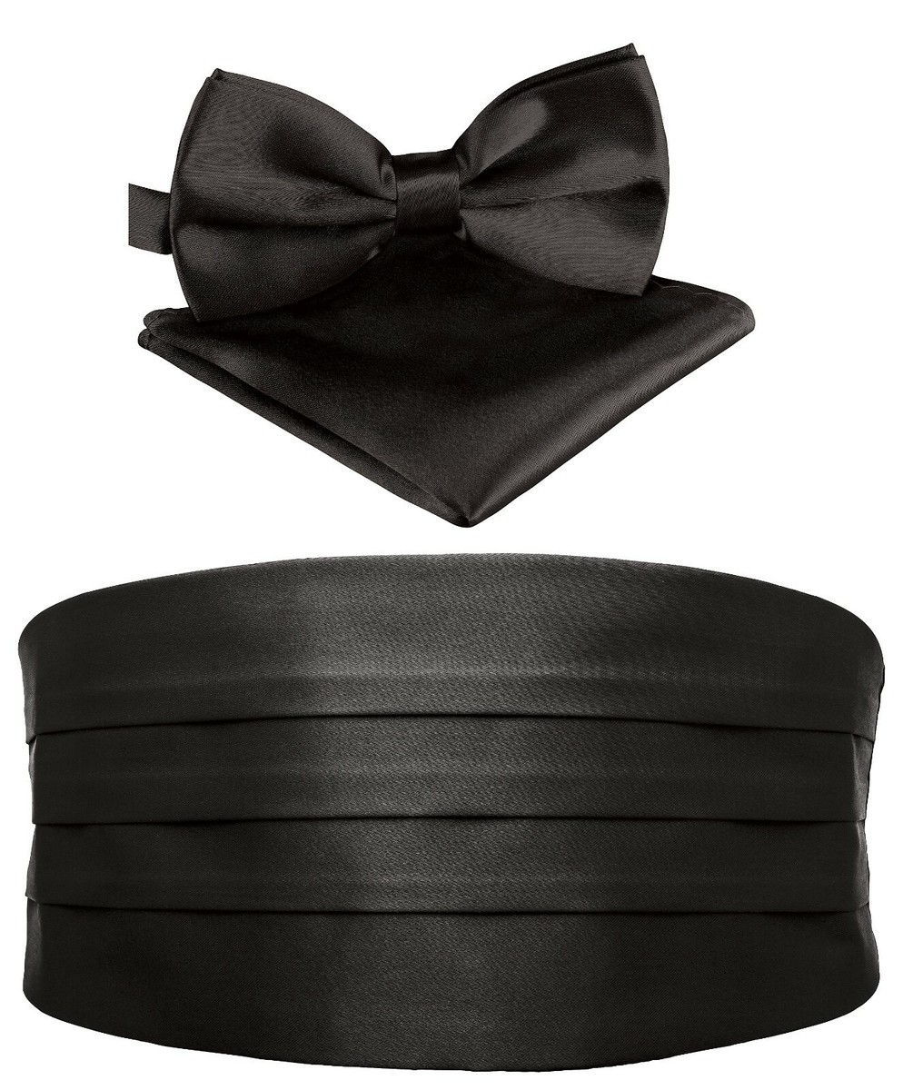 BARRU Kummerbund Set - 3-teilig Mit Fliege & Einstecktuch Für Smoking