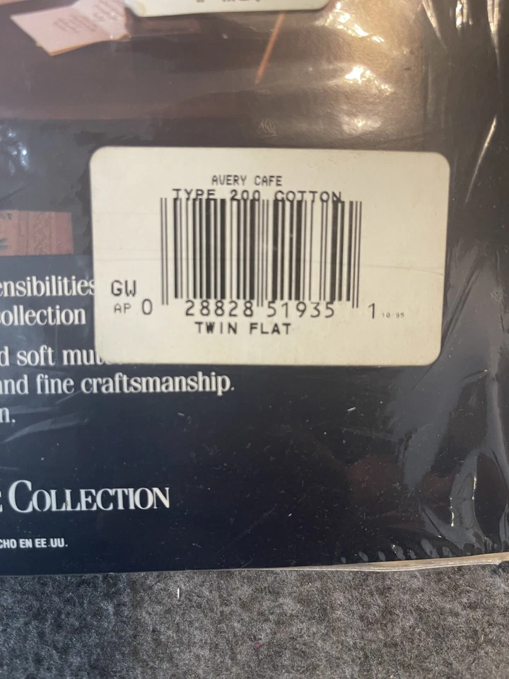 NUEVO Vintage Ralph Lauren Avery Café Beige Paisley Floral 2 Tonos DOBLE Sábana Plana Foto 3 de 3