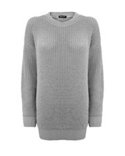 New Ladies  Knitted Over size Fisherman Baggy Jumper Chunky Long Sweater TOP UK