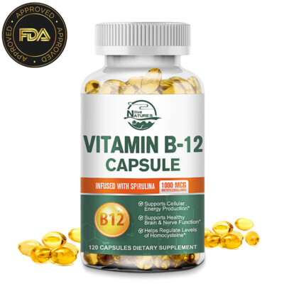 Vitamin B-12 Complex 120ct, B-12 Vitamins, Energy, Cardio, Aids Nervous System