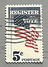 1964 5c U.S. Postage Stamp - Register and Vote - Scott no. 1249
