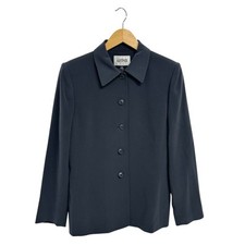 Kasper women's Suit Blazer dark Gray Collared long sleeve size 8