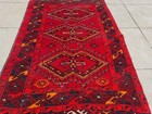 Rare Hand Knotted Vintage Turkmen Afghan Wool Area Rug 2.11 x 1.10 Ft — photo 3
