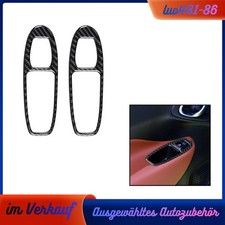 hinteren Türfenster Schalterabdeckung Kohlefaser Aufkleber für Fiat 500L 2017