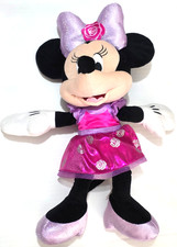 Minnie Mouse Light-Up Glow Bow 17" Disney Plush Pink Dress Night Light