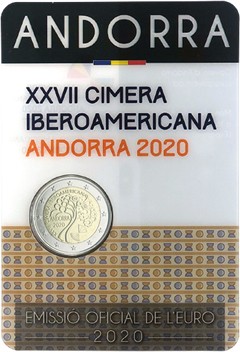 Andorre 2 Euros commémo. 2020 - XVII Sommet Ibérico-Américain