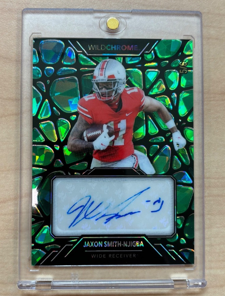 Jaxon Smith-Njigba Wild Card Wildchrome Draft Wildglass Autographs #WCG49 Base