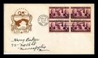 US COVER PANAMA CANAL 25TH ANNIVERSARY FDC SCOTT 856 BLOCK OF 4 HF CACHET