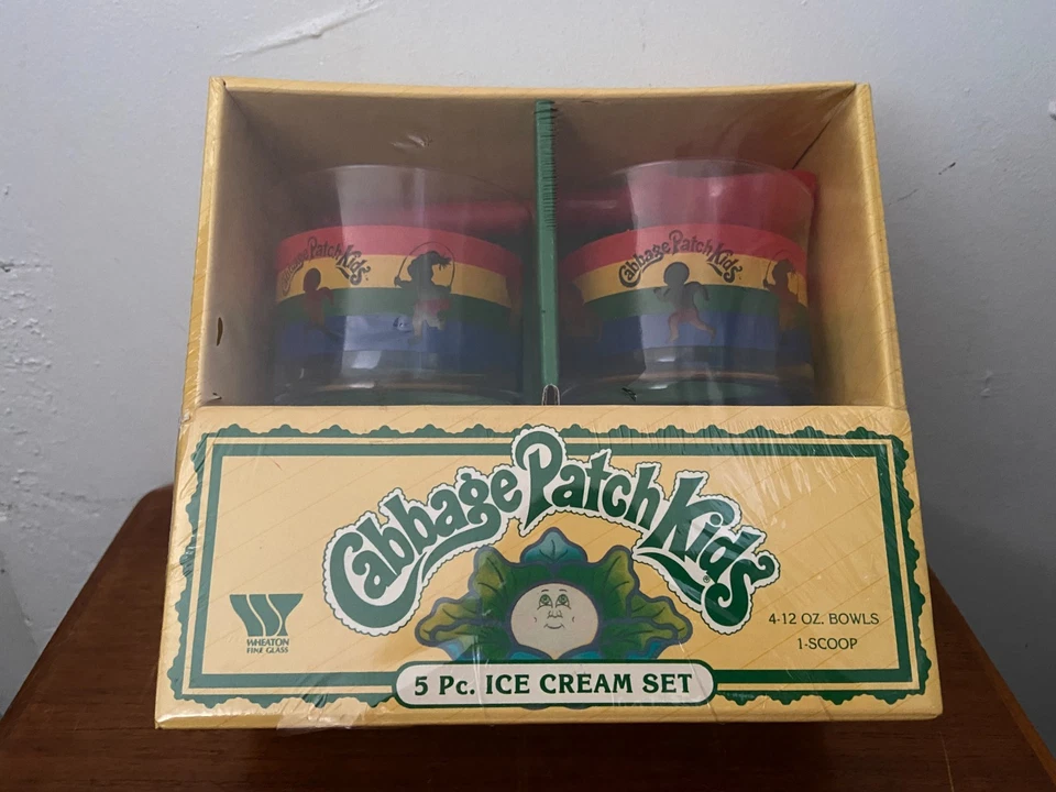 NEW Vintage 1984 Cabbage Patch Kids 5 Piece Ice Cream Bowl / Scooper Scoop Set - Image 2 of 4