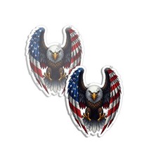 American Eagle Stickers PATRIOTIC Decals Made in USA 2 PACK