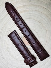 Classic 18mm Brown Leather Watch Strap For Omega Watches Premium Quality