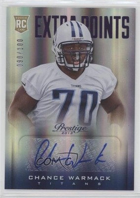 2013 Prestige Extra Points Purple Signatures Chance Warmack Rookie Auto RC i6j