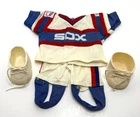 Vintage CABBAGE PATCH KIDS Doll SOX Red, Blue & White Baseball Outfit