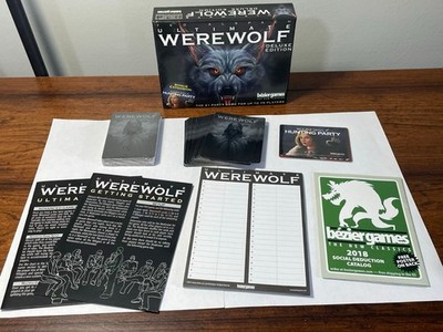 Ultimate Werewolf Deluxe Edition Board Game Bezier Games 2017 COMPLETE w/Bonus