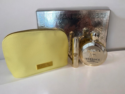 Versace Eros Pour Femme Gift Set Yellow Pouch for Women by Versace