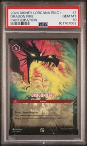 ディズニー　ロルカナ　プロモ　ドラゴンの炎 PSA10 Lorcana Psa 10 | eBay