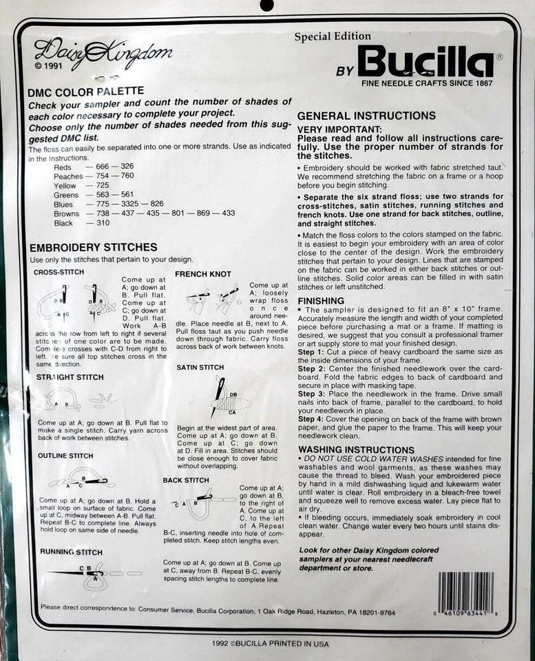 Daisy Kingdom "Christmas Is" givinf series cross stitch fabric 63449 bunny - Image 2 of 2