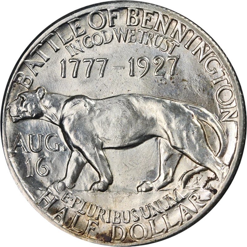 1927 Vermont Commem Half Dollar Choice BU+ Superb Eye Appeal Strong Strike - Image 2 of 2