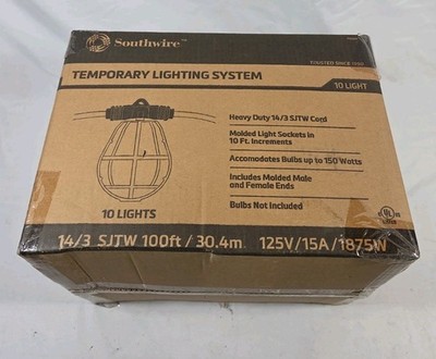 Southwire Temporary 10 String Cage Lighting System 7155SW 100ft 125V/15A/1875W