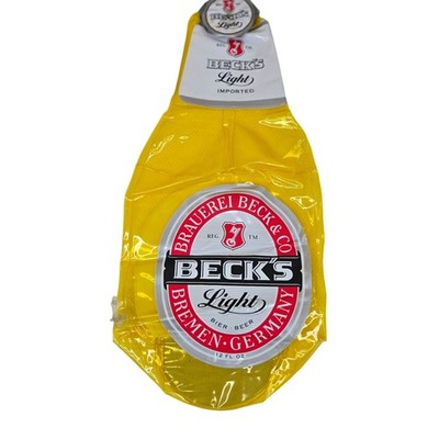 Becks Light Beer Bottle Hanging Inflatable Yellow Bar Man Cave Blow Up 24''